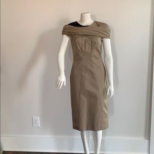 20% off! Carolina Herrera taupe dress size 4!